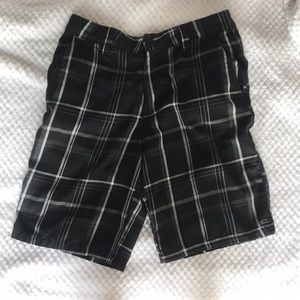 O’Neill Black and white plaid shorts